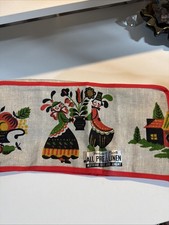 Vintage Parisian Prints Linen Toaster Cover NOS