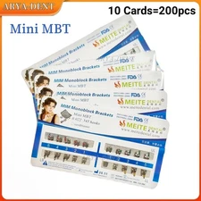 10 Sets Dental Orthodontic Bracket MIM Monoblock Brackets Mini MBT 022 345 Hooks
