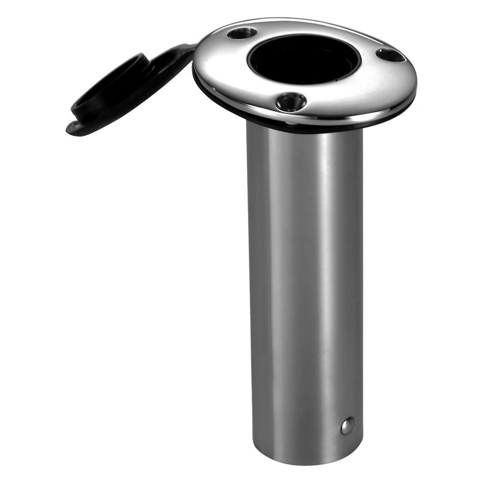 Serie Estándar 0° 7-1/2" L 2" O.D. Soporte de varilla de montaje empotrado de acero inoxidable negro Foto 2 de 2