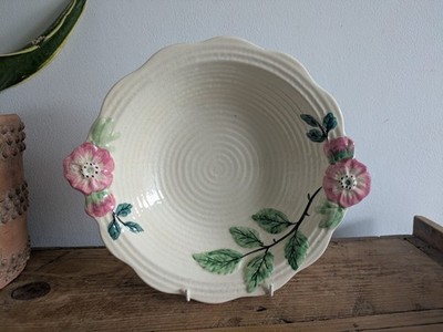 Shorter and Sons handbemalte Brombeerrose Servierschale Art Deco Blumenschale Vintage