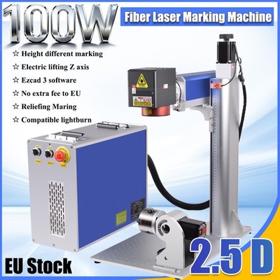 100W 2.5D JPT M7 Mopa Fiber Laser Engraver Marking Machine EZCAD3 Relief Marking
