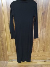 New! Fashion Nova Black Knit Midi Sweater Dress Long Happy Hour Feels Free Med