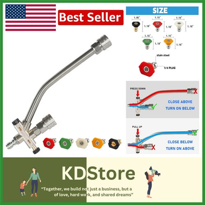 #ad Dual Connector Pressure Washer Foam Cannon Kit 4000 PSI with 5 Nozzles $25.99