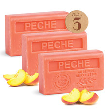 Seife Pfirsich 3X125G Mit Bio Sheabutter, Feu...