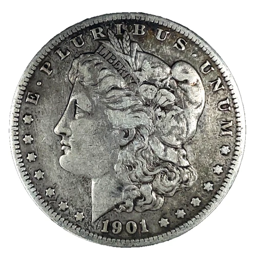 1901 S Morgan Dollar VF- Very Fine 90% Silver $1 US Coin # 2457