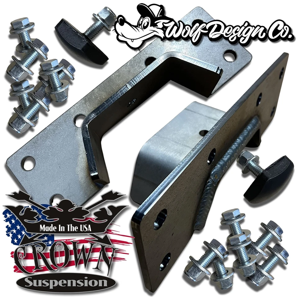 Bloques de descenso traseros de aluminio de 4" UBolts Drop Kit y muesca C Toyota Mazda Isuzu Foto 3 de 4