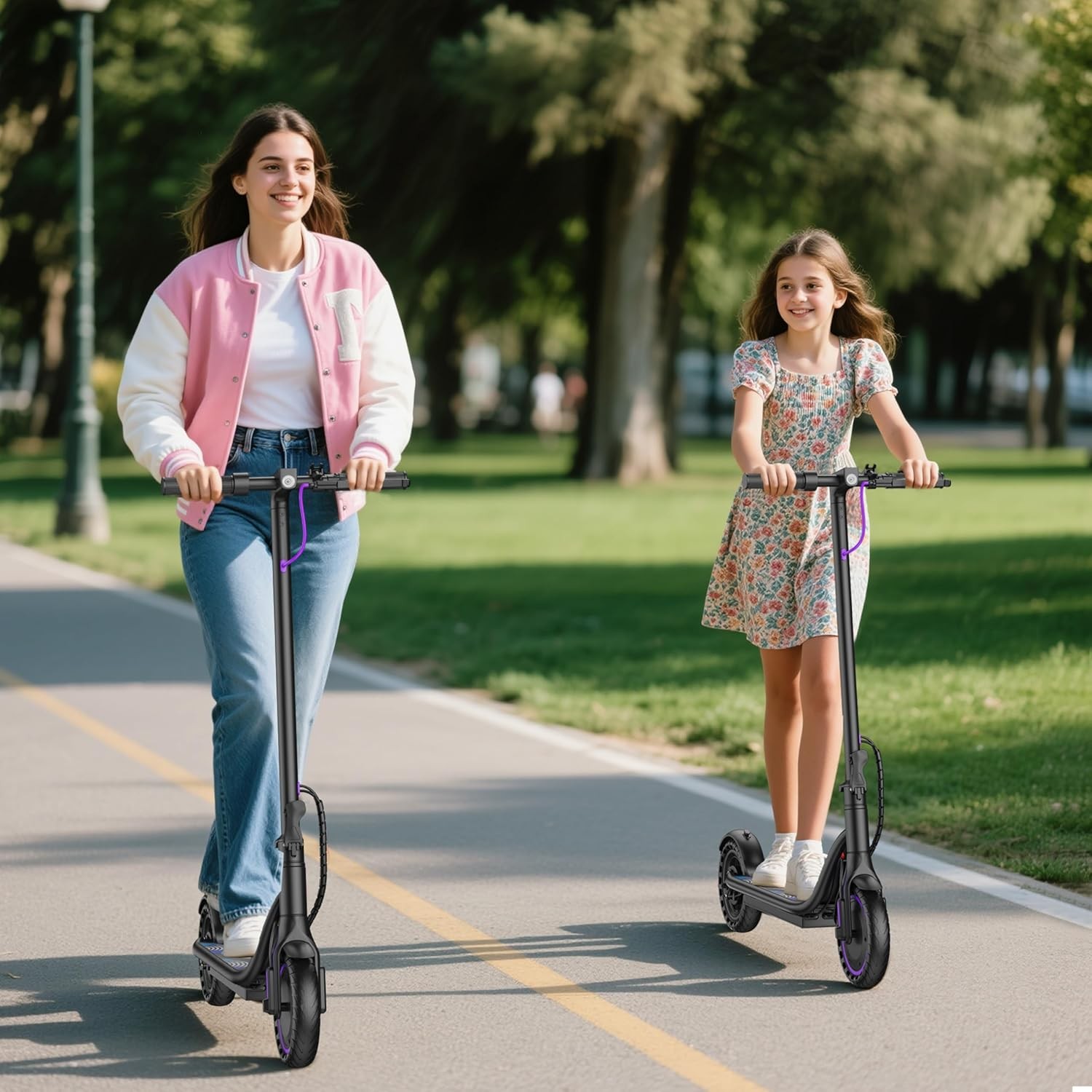 Sigravy PURPLE electric scooter for adult 19MPH E Scooter with app 8.5" Tires