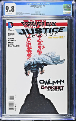 Justice League #25 CGC 9.8 NM/MT (2014) 1:25 Aaron Kuder Cover Variant