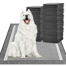 MIZOK Pee Pads for Dogs 30x36in Charcoal Dog Pads XL, Super Absorbent Odor El...
