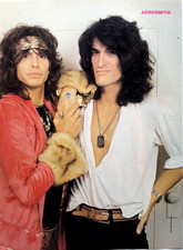 AEROSMITH STEVEN TYLER JOE PERRY/KEEL BAND 1980'S MAGAZINE PINUP POSTER CLIPPING