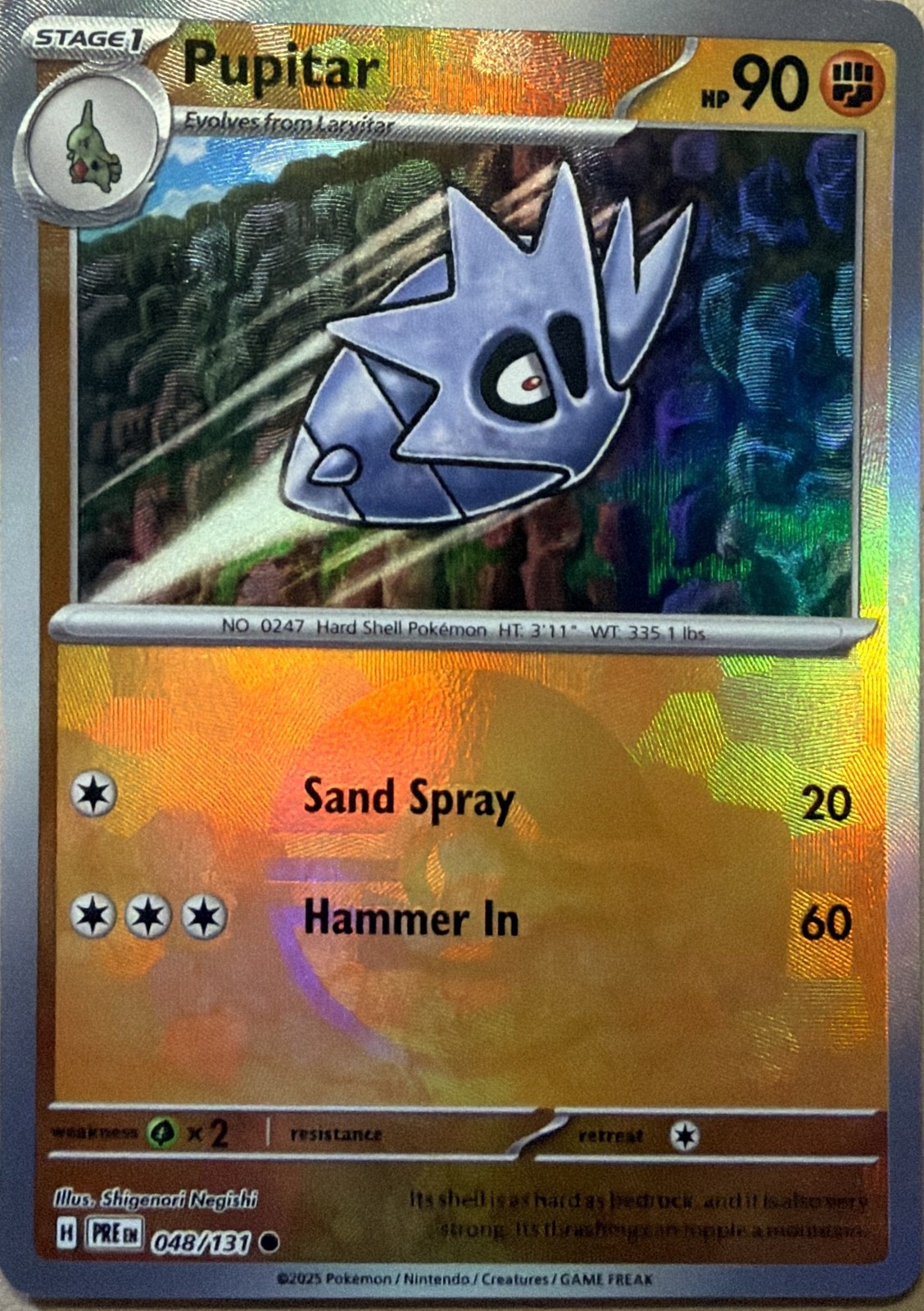 Pupitar (Poke Ball Pattern) Holo Common SV: Prismatic Evolutions 048/131 NM