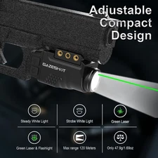 700 Lumens Green Pistol Flashlight Laser Combo Gun Light Handgun Laser Beam