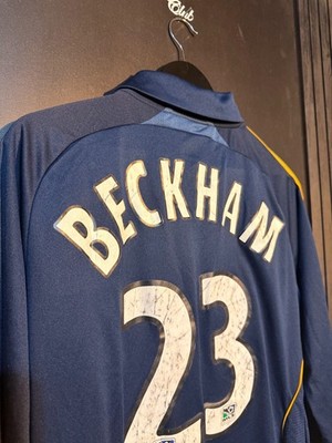 LA Galaxy David Beckham #23 2007 Away Sz M Classic Football Shirt