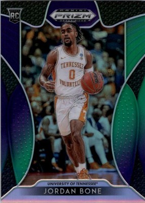 2019-20 Panini Prizm Draft Picks Prizms Purple and Green 59 Jordan Bone /199 BSK