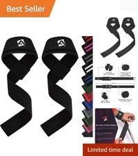 Lifting Wrist Straps for Weightlifting, Powerlifting  Deadlifts   23  Neopre...