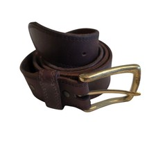 Red Wing Shoes Mens 36 Brown Leather Belt 96524 Solid Brass Buckle USA Made