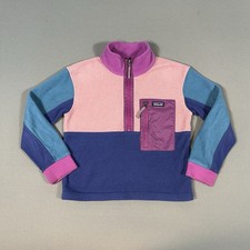 Patagonia Kids Microdini 1/2 Zip Fleece Pullover Sweater Youth Small Colorblock