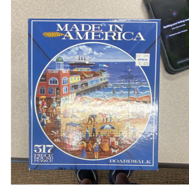 Ceaco Made in America Boardwalk 517 Piece Cardboard Interlocking Puzzle 2005