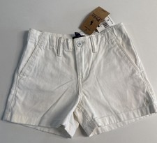  New Polo Ralph Lauren Girl's Size 6 Chino White Short NEW 3 in Inseam