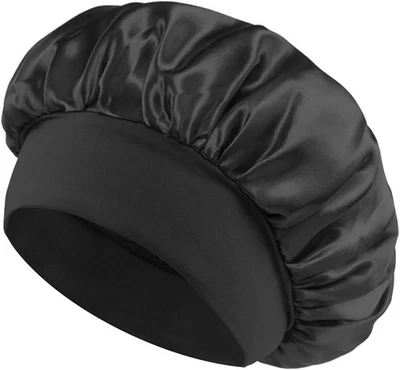 SHININGUU Bonnet for Men Double Layer Satin Sleep Cap with Soft Elastic Band | Bonnets fo