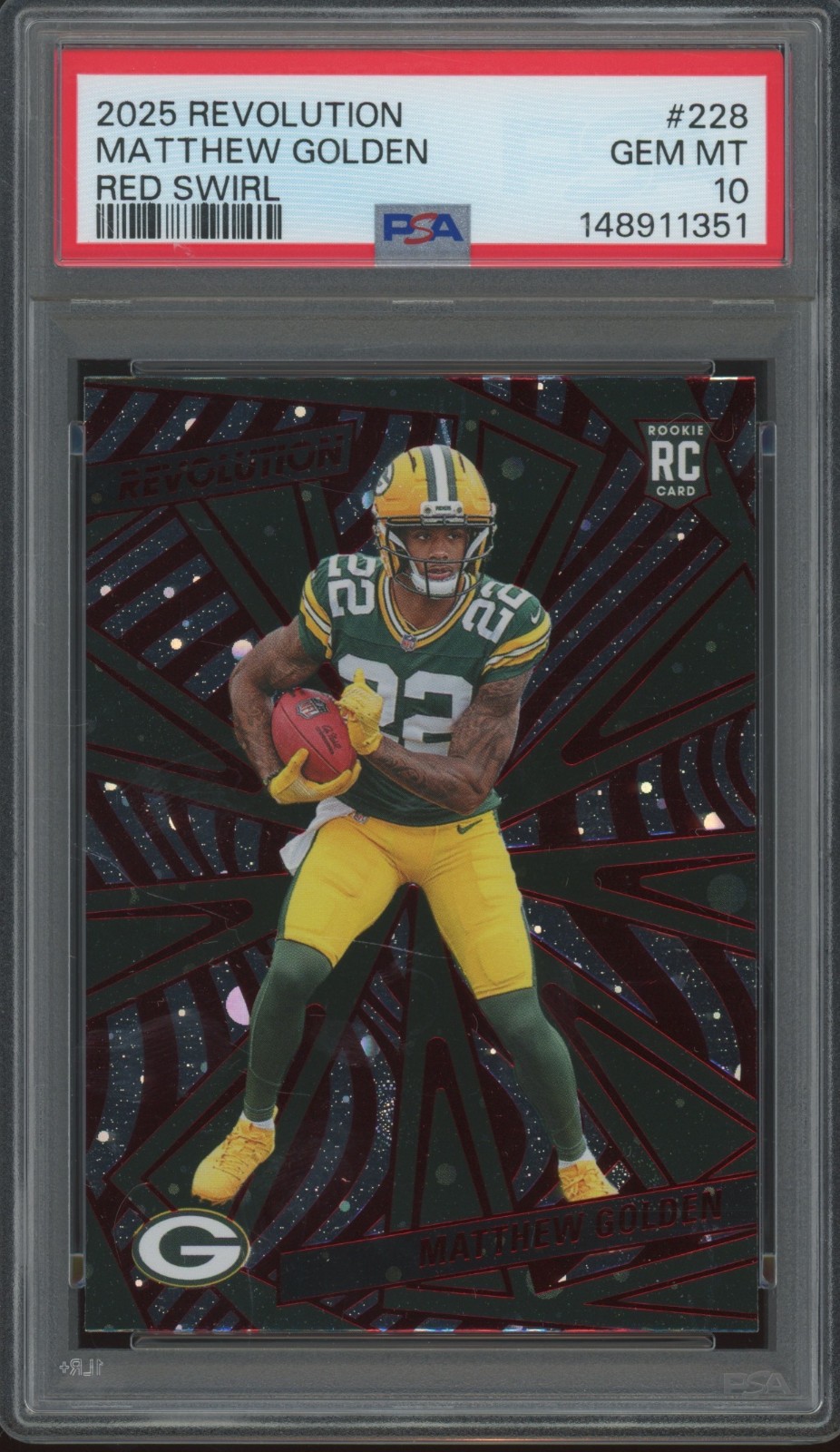 Matthew Golden Panini Revolution #228 Red Swirl