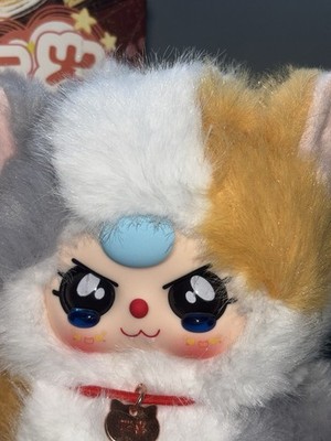 NEW AUTHENTIC  Whose Cat Is This? Plush Calico Cat Pendant W/SPECIAL CRYING EYES