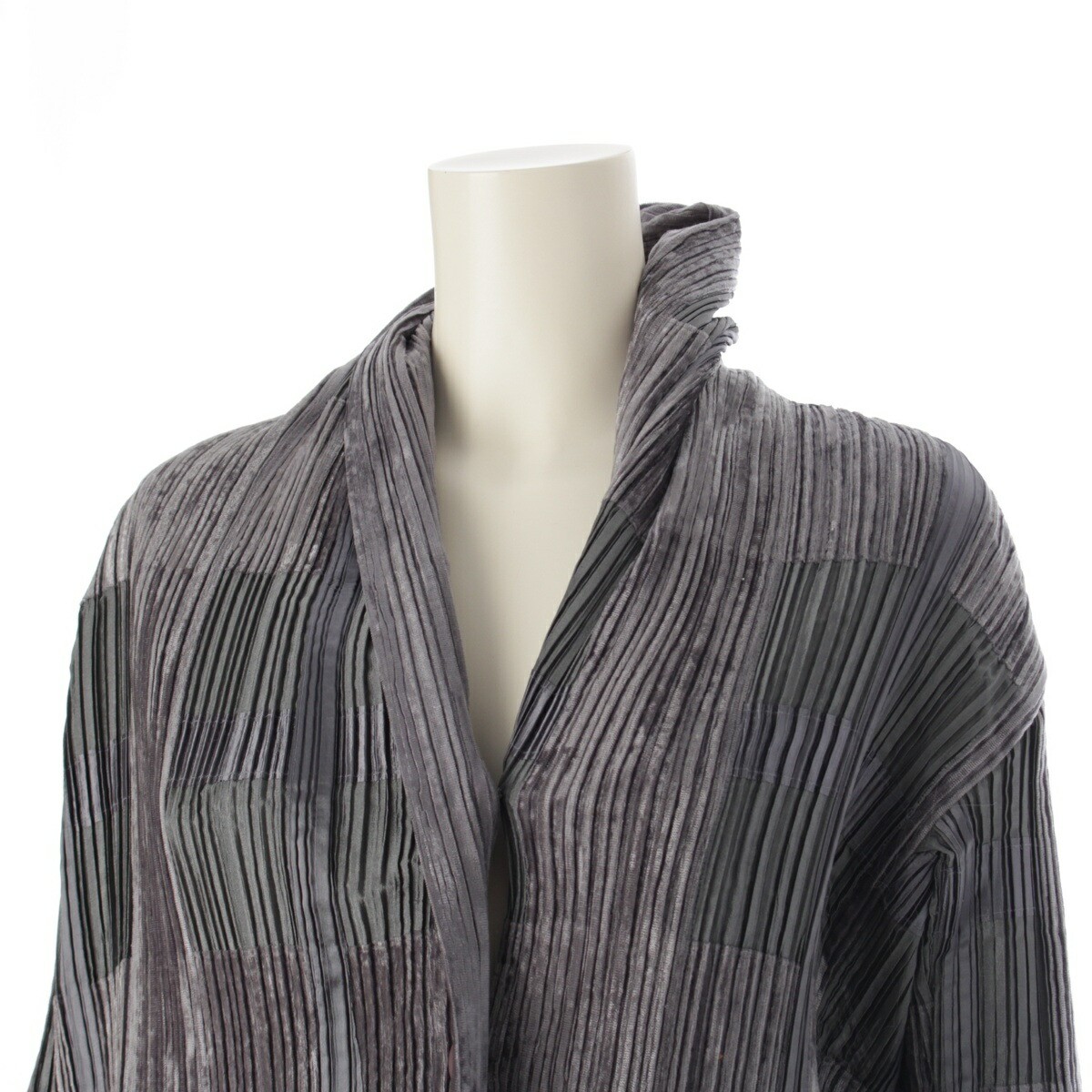 ISSEY MIYAKE テーラードジャケット IM14-FD025 Issey Miyake Polyester Pleated Tailored Jacket Checkered