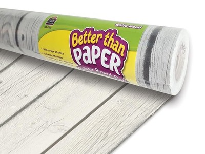 Teacher Created Resources White Wood Better Than Paper Bulletin Board Roll 77366