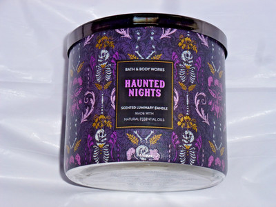 Bath & Body Works HAUNTED NIGHTS  14.5 oz Luminary Candle- Sage/Mahogany/Verbena