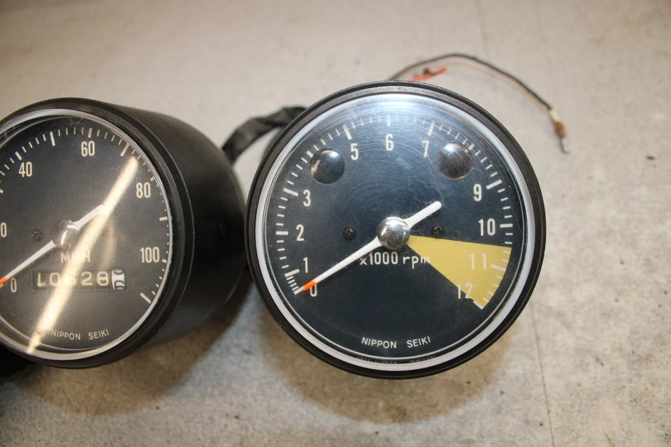 Honda CL350 1969 Scrambler medidores velocímetro V12-2473. ABP Foto 2 de 4