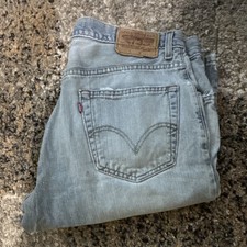 Levi  s 559 Men  s Relaxed Straight Light Wash Distressed Jeans 33x30