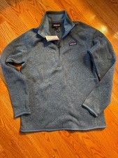 Patagonia Women's L Lightweight Better Sweater 1/4 Zip Pullover Fleece Blue
