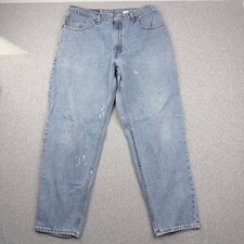 Vintage Levis 560 Loose Fit Tapered Leg Jeans Mens 34x30 Light Wash Made in USA