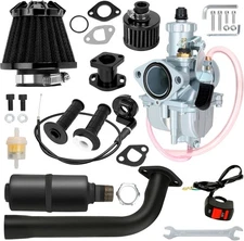 YOXUFA VM22 Carburetor 212cc Exhaust Muffler Stage 2 Kit Replacement for 224cc