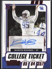 2021 Panini Contenders Draft Picks #247 Quinton Bohanna Auto Kentucky Wildcats