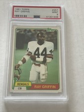 1981 Topps #257 Ray Griffin PSA 9 Bengals Buckeyes Archie Griffin Bro