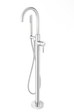 MISENO MNO15TFCP - Polished Chrome - Floor Mounted Tub Filler With Hand Shower