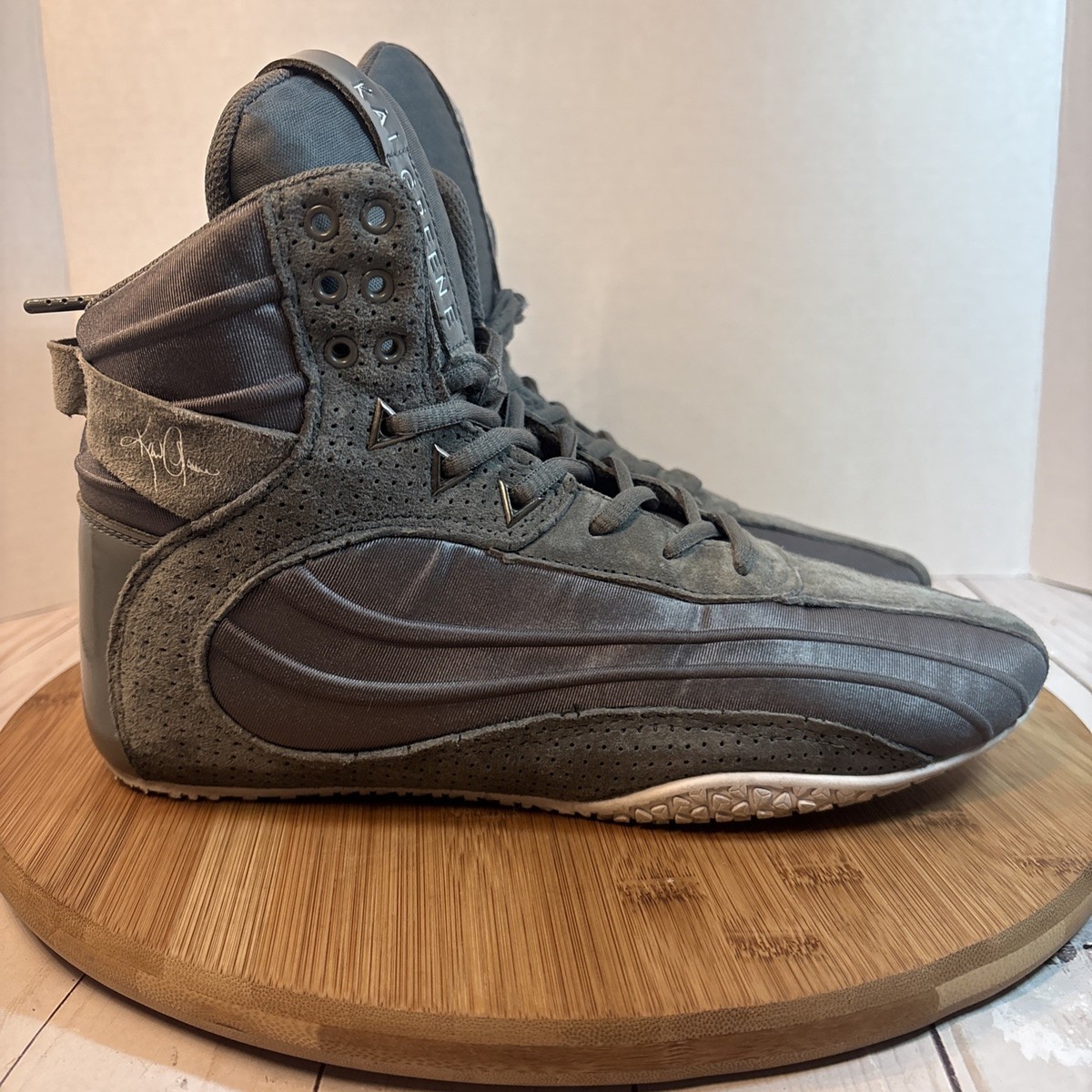 KAI GREENE×RYDERWEAR ボクシングシューズ　US7 Ryderwear X Kai Greene Weightlifting High Top Shoes Gray Men's