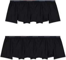 FRUIT  OF THE  LOOM  BLACK  BOXER BRIEFS  12PK  (FAMOUS  BAG)