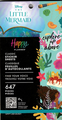 Happy Planner Disney Little Mermaid Find Your Voice Sticker Book 701 Pieces NEW