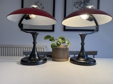 2 x Stunning SOHO HOME Bleecker table Lamps - Red & Blue Interchangeable Shades
