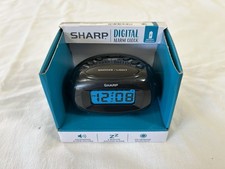 SHARP SPC500A Ascending Alarm Digital Clock LCD display Compact Travel Battery