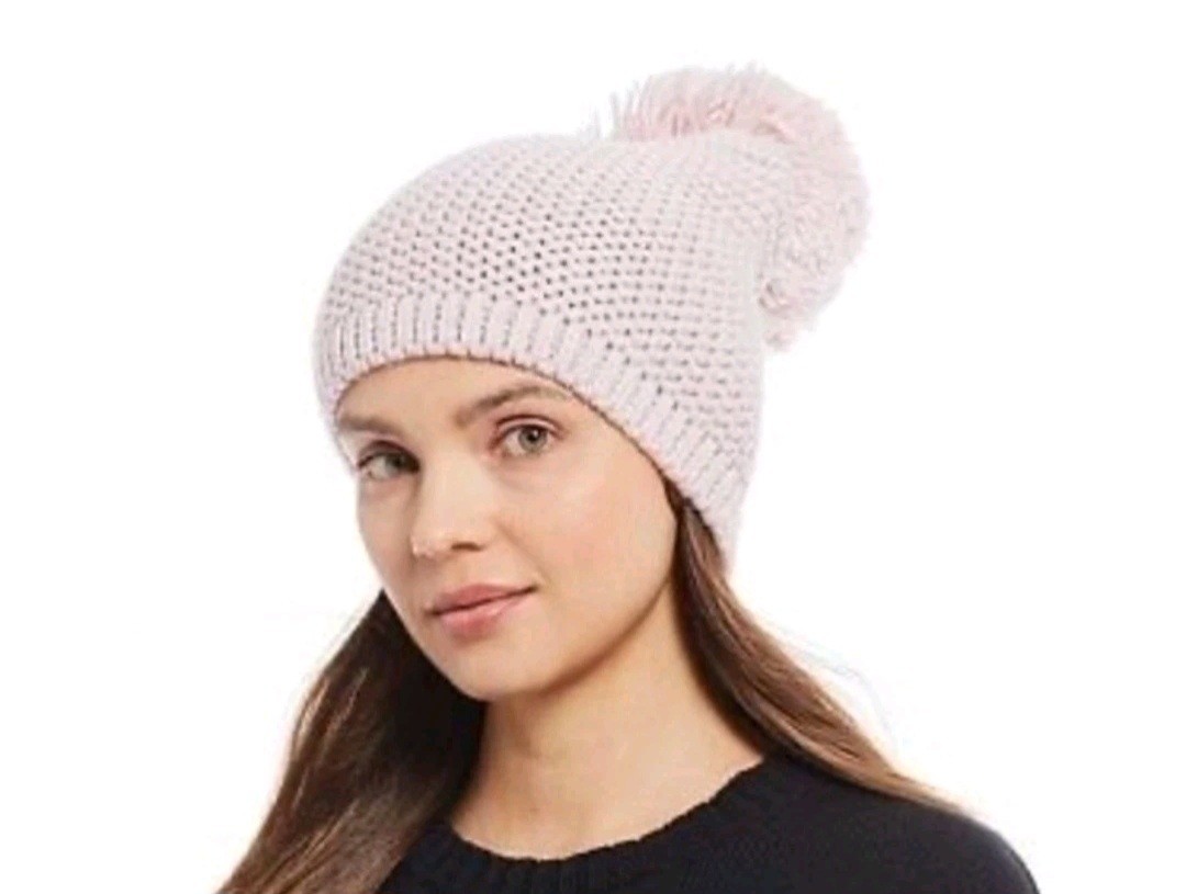 UGG Chunky Knit Beanie with Pom Pom One Size Pink New! UGG Women main image 2