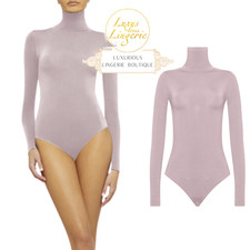 COLORADO BODY by Wolford S mauve dusky pink lilac turtleneck full bottom light shine