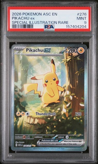 Pokemon Pikachu Ascended Heroes Special Illustration Rare #276 PSA 9 Mint