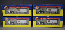 Athearn N Scale 10809 Ford C Tractor 28 Wedge Trailer - Lot Of 4