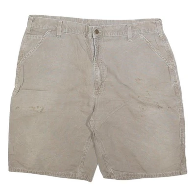Shorts Carhartt Pour Hommes Beige Casual En Mélange De Coton 2XL W40 Avec Poches - Photo 1/4