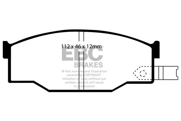 Brake Pad Set For Disc Brake Front Fits Isuzu Gemini Piazza EBC Brakes DP531