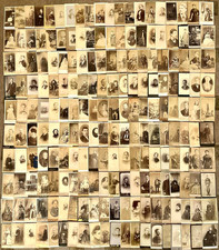 200 CDV COLLECTION JOB LOT ANTIQUE PHOTO FASHION MEN & LADIES