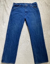 13MWZPW Vintage Wrangler Cowboy Cut Jeans Blue USA Made 34 x 30